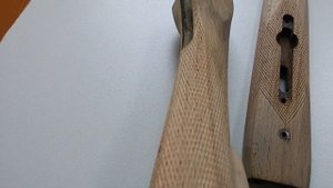 Насечка на прикладе и цевье  ИЖ-58М (Nasecki on the hunting IZh-58M 1975.)