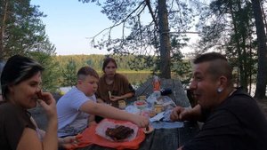 ПРОГУЛКА НА КАТЕРЕ ПО р СУХОНА # ПОХОД В ЛЕС С САМОВАРОМ СЕМЬЕЙ # деревенские отдыхают