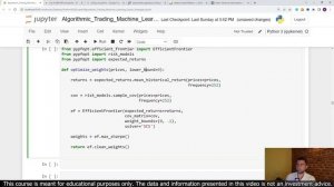 Algorithmic Trading – Machine Learning & Quant Strategies Course with Python