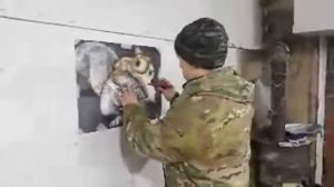 Аэрография на стенах гаража