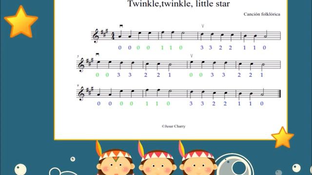 twinkle twinkle little star - partitura para violín