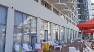 Гагра отель Европа пляж 3,бассейн и кошмарики отеля