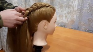 Косичка "шиворот на выворот" для начинающих.