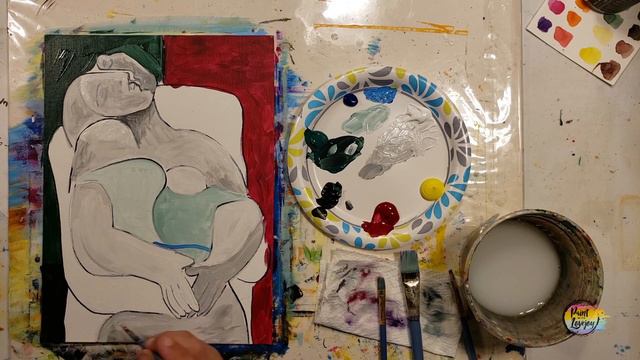 Easy paintings for beginners: Picasso - the Dream смотреть онлайн