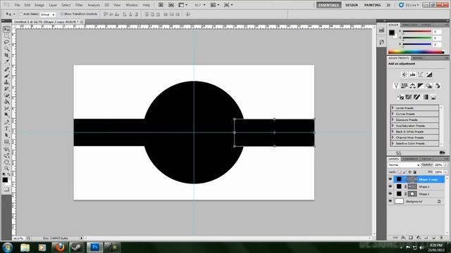 Circle merged with Rectangle tutorial (Photoshop CS5) смотреть онлайн