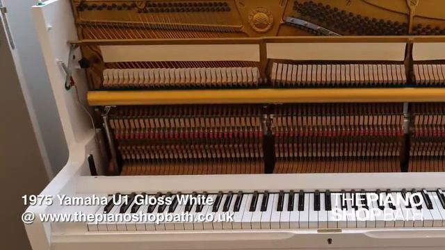 1975 Yamaha U1 in White Gloss @ The Piano Shop, Bath смотреть онлайн