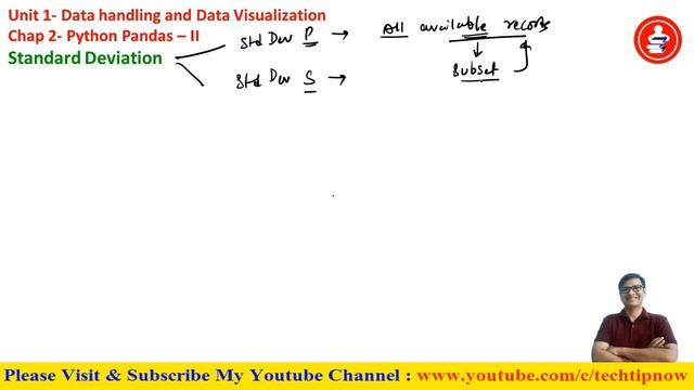 Standard Deviation in Python Pandas | Unit-1 Data Handling and Visualization | IP Tutorial 2021-22 смотреть онлайн