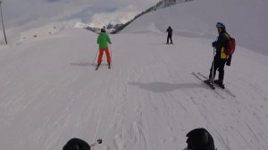 Сочи, горнолыжный курорт Альпика | 04.03.2018 | Спуск с вершины