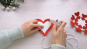 Декор ко Дню Влюбленных ?из фоамирана ?Поделки на день святого Валентина / Подарок / Мастер класс