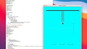 Simple harmonic motion model of a vertical spring in python using the turtle module