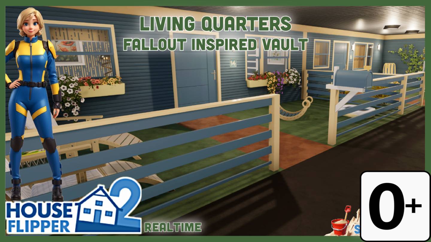 Хаус Флиппер 2 - Английский - House Flipper 2 - Fallout Inspired - Living Quarters - Realtime