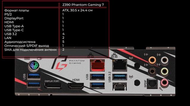 Материнская плата ASRock Z390 Phantom Gaming 7 смотреть онлайн