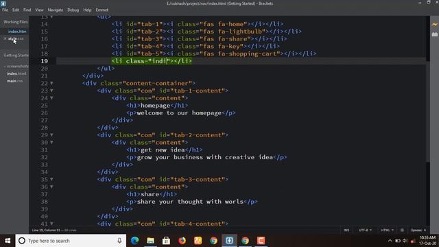 Animated navigation design | HTML CSS JavaScript | accordion menu design |web design
