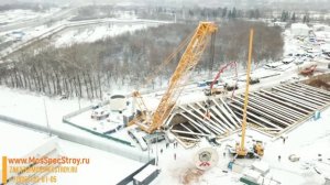 Гусеничный кран Liebherr LR 1750 (750 тн) -  краткий видео обзор сверху