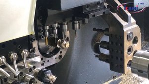Демонстрация обработки детали на автомате продольного точения Shute ST-205