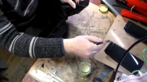 Вставка резинки в голенище. (Ремонт обуви в Запорожье)