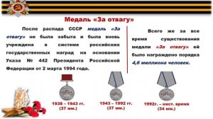 85 лет медалям «За отвагу» и «Боевые заслуги»
