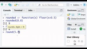 Rounded and Round Command in R Studio