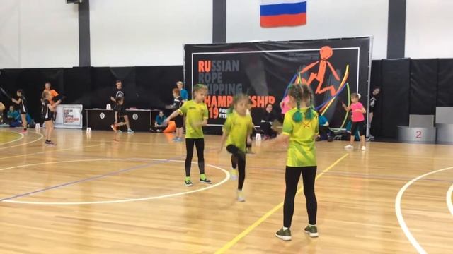 Роуп скиппинг (спортивная скакалка). Дисциплина. 3х40 дабой датч скорость Новиковы и Дыбкина