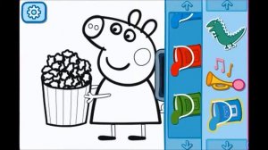 Свинка Пеппа и братик Джордж рисуют. Игра раскраска  ?