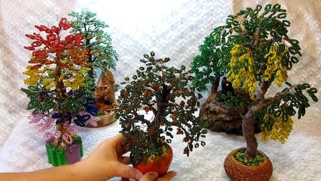 Деревья из бисера своими руками. Идеи. Обзор моих работ.