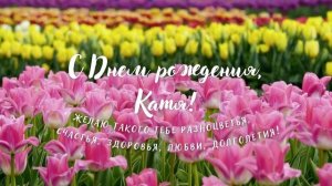 Открытка - С Днем рождения, Катя!