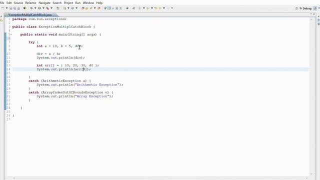 Multiple catch blocks смотреть онлайн