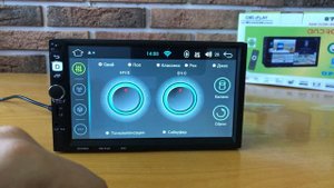 Бюджетная 2DIN магнитола 8702, ANDROID 7.0 , GPS, BT, WI-FI, USB, AUX, c камерой заднего вида