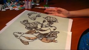 Учимся рисовать. Роспись по стеклу витражными красками. Подарок маме. Поделки с детьми!