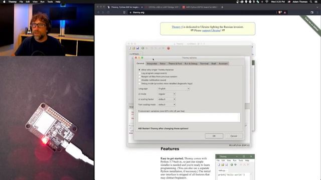 Introduction to Micropython, ESP32, and Thonny