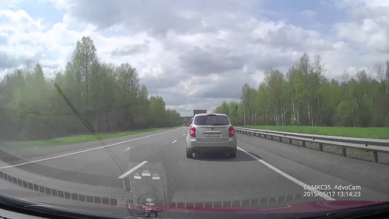 Вологда - Череповец. Вся трасса. ч. 4_5 (timelapse 3.0x) смотреть онлайн