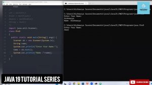 #12 - Java 19 Series | String Input | Input String with Spaces | next() | nextLine() | Scanner Clas