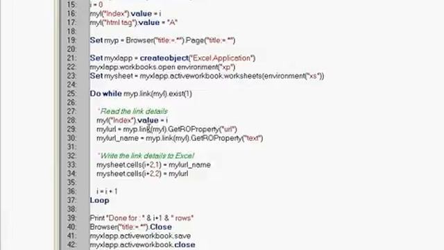 Excel Automation QTP On Error QTP Broken Links Ordinal Identifier смотреть онлайн