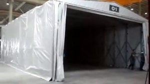 Мобильная пропарочная камера  Процесс расскладывания