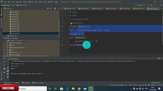 Tutorial #15 - Functions and Doc strings in python | lesson for beginners in hindi смотреть онлайн