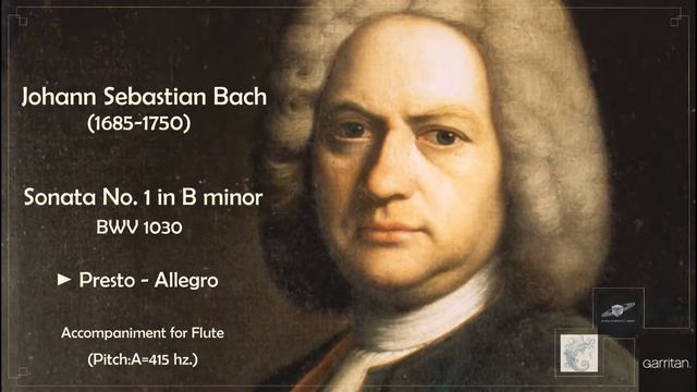 J.S. Bach BWV1030 - Presto-Allegro with Accompaniment Track for Flute смотреть онлайн