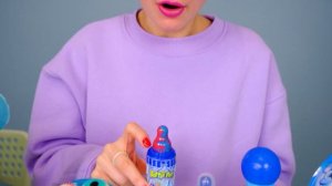 Розовая Vs Синяя еда челлендж от Пико Поки