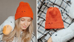 ШАПКА Бини с дырками и модной макушкой | Мастер-класс