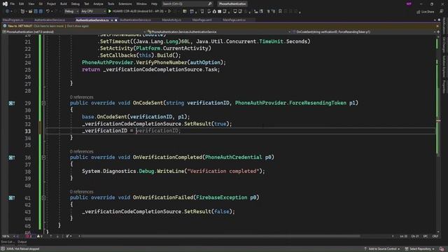 Firebase Phone Authentication .NET MAUI (Android)