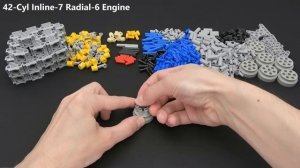 Build & Test Lego Engines: V8, U12, H16, X24, multirow-radial-42, S100