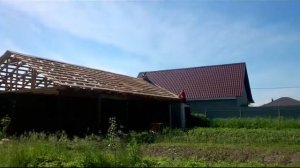 #3 Бюджетный сарай, гараж, курятник из шпал. (накрыли крышу)