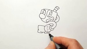 How to Draw Mugman from Cuphead Game Step by Step - Как Нарисовать Магмена поэтапно
