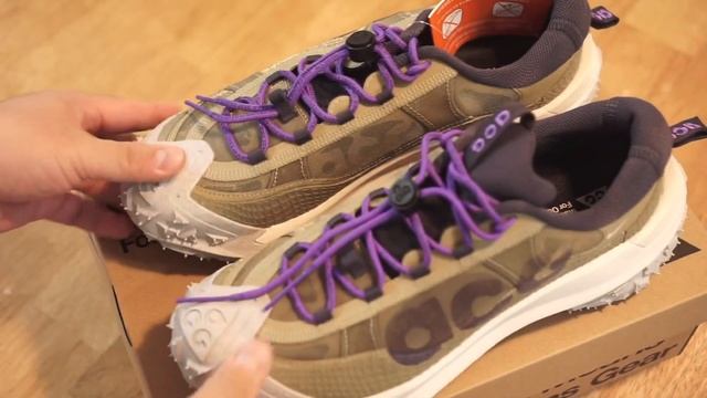 Nike ACG Mountain Fly 2 Low Neutral Olive and Mountain Grape смотреть онлайн