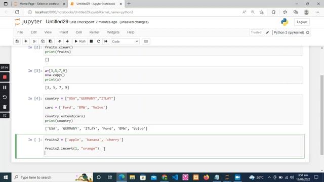 List Methods in python
