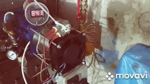 Проточный подогреватель топливной линии для горелки на отработанном масле.