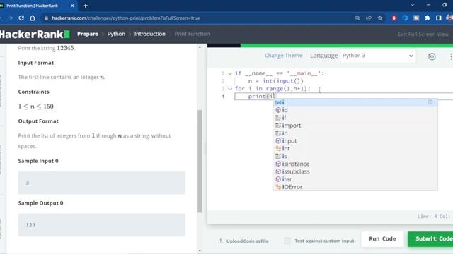 print function in python hackerrank solution | print function hackerrank  @glitchnavigator