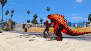 Godzilla Fire VS Spider-Man & Godzilla Ice VS Blue Spiderman