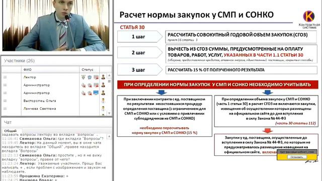 Практический опыт осуществления закупок согласно закону о Контрактной системе