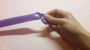 DIY: Плоская розочка из атласной ленты 5 см и 2,5 см | канзаши | Flat rose from satin ribbon