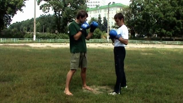 вин чунь+бокс: Удар правой от наведения моста